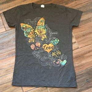 LNWOT LAT brand junior’s cap t-shirt